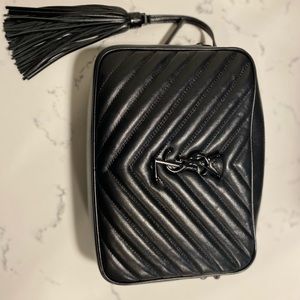 YSL Camera Bag 9” Black w/Black Detail